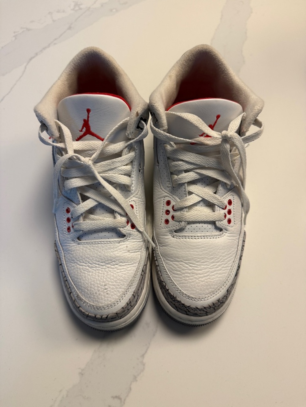 Nike Kids White & Red Jumpman Low-Top Sneakers